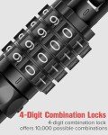 Combination Locks, Heavy Duty Carabiner Clips, Ultra Large D-Shaped Code Combo Lock for Looped Bike Security Cable Lock, Helmet Lock, Bike Lock, Fence Lock, Travel Case Lock (1, Black)