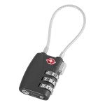 1Pcs Luggage Locks 3 Digit Travel Combination Locks Portable Small Combination Padlocks Zinc Alloy Suitcase Locks for Travel Bag Suitcase Lockers Backpack,Black