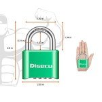 1 Pack disecu 4 Digit Heavy Duty Combination Lock, Outdoor Waterproof Combo Padlock for School Gym Locker, Hasp Storage, Shed, Fence, Gate, Toolbox (Green)