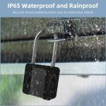 Fingerprint Padlock, Eseesmart Large Size Smart Padlock, Outdoor Waterproof Bluetooth Fingerprint Lock with Mobile APP and Keys, Suitable for Gates, Lockers, Fences, Gym