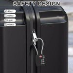1Pcs Luggage Locks 3 Digit Travel Combination Locks Portable Small Combination Padlocks Zinc Alloy Suitcase Locks for Travel Bag Suitcase Lockers Backpack,Black