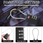 1Pcs Luggage Locks 3 Digit Travel Combination Locks Portable Small Combination Padlocks Zinc Alloy Suitcase Locks for Travel Bag Suitcase Lockers Backpack,Black