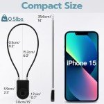 Fingerprint Cable Lock, Dhiedas Lock with Fingerprint Bluetooth APP, 6" Long Shackle Keyless Biometric Waterproof Smart Outdoor Padlock for Gate Fence Gym Fridge Helmet Yard