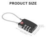 1Pcs Luggage Locks 3 Digit Travel Combination Locks Portable Small Combination Padlocks Zinc Alloy Suitcase Locks for Travel Bag Suitcase Lockers Backpack,Black
