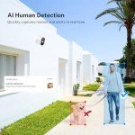 Novaquill Security Cameras Wireless Outdoor, 1080P Battery Powered WiFi Surveillance, Indoor Home Camera with 2-Way Audio, AI Human Detection, Color Night Vision, Cloud Storage, Live View (1 Pack)