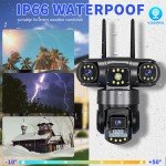 3-Lens Wireless Outdoor HD Security Camera