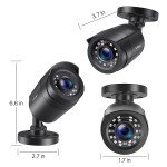ZOSI 2-Pack 1080P Outdoor Security Cameras