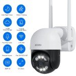 ZOSI 3MP Wireless Outdoor PTZ Security Camera