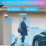ZOSI 3MP Wireless Outdoor PTZ Security Camera