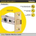 Brass Tubular Mortice Latch Set - 4 Pack