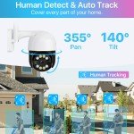 ZOSI 3MP Wireless Outdoor PTZ Security Camera