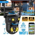 12MP 6K Wireless Outdoor PTZ Security Camera