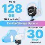ZOSI 3MP Wireless Outdoor PTZ Security Camera