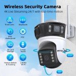 6K Triple Lens Wireless Outdoor Security Camera