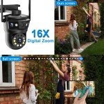 12MP 6K Wireless Outdoor PTZ Security Camera