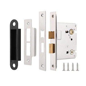 Brushed Nickel Bedroom Mortice Lock 65mm Privacy