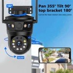 12MP 6K Wireless Outdoor PTZ Security Camera