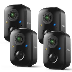 4-Pack Wireless 3MP Battery-Powered Security Cameras