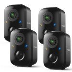 4-Pack Wireless 3MP Battery-Powered Security Cameras
