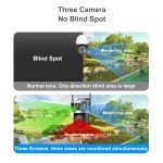 6MP Wireless Outdoor Security Camera with 3 Lenses