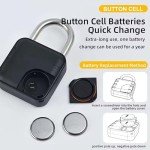 HIFAM Combination Lock, 6 Digit Codes Padlock, Little Locker Lock with Bluetooth App Control for Gym School Locker, Suitcase, Luggage, Black