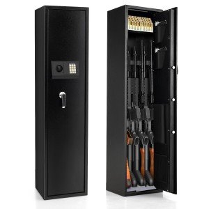 Quick Access 5-Gun Metal Rifle Security Safe