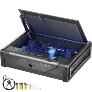 VEVOR Steel Pistol Safe with Quick Access Lock