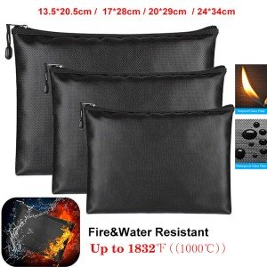 Fireproof Waterproof Money Bag for Cash & Documents