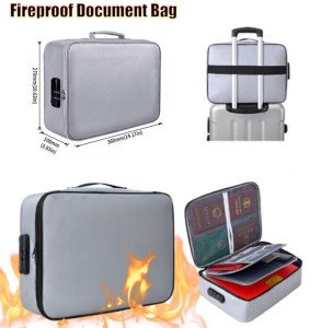 Fireproof Waterproof Document Storage and Lock Box