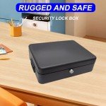 Large Fireproof Security Lock Box for Home