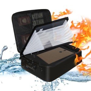 Fireproof A4 Document Box with Lock and Waterproof Design