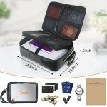 Fireproof A4 Document Box with Lock and Waterproof Design