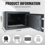 Heavy-Duty Fireproof 8.5L Steel Safe for Valuables