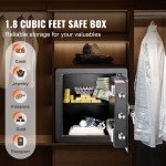 Secure 50L Digital Steel Safe Box with Keys