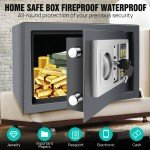 Heavy-Duty Fireproof 8.5L Steel Safe for Valuables