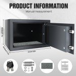 8.5L Heavy-Duty Fireproof Steel Safe for Valuables