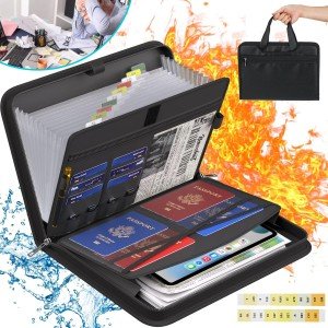 Fireproof Waterproof Document Safe Bag for Office
