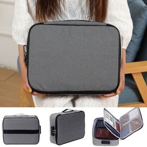Waterproof Fireproof Document Storage Organizer Box