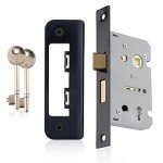 Matt Black 65mm Mortice Sashlock with Key