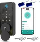 biquole Smart Lock, Fingerprint Deadbolt Door Lock,7-in-1 Keyless Entry Door Lock with App Control,Electronic Touchscreen Keypad,Biometric Door Locks for Front Door