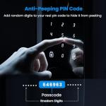 biquole Smart Lock, Fingerprint Deadbolt Door Lock,7-in-1 Keyless Entry Door Lock with App Control,Electronic Touchscreen Keypad,Biometric Door Locks for Front Door
