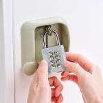 Zarker XB35 8-Digit Push Button Combination Padlock, 4 Digit Locking Mechanism, Gray, 1-Pack