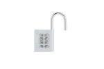 Zarker XB35 8-Digit Push Button Combination Padlock, 4 Digit Locking Mechanism, Gray, 1-Pack