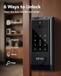 Devo G1 Video Smart Lock, 3-in-1 Camera+Doorbell+Fingerprint Keyless Entry Door Lock, Wi-Fi Smart Deadbolt Lock for Front Door, App Remote Control, Human Detection, IP65 Waterproof, BHMA Grade 3