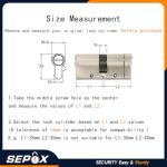 70mm Anti-Snap Euro Door Lock Cylinder - 2 Pack