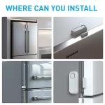 DAYTECH Freezer Door Alarm with Delay 1/2/3/4 Mins When Left Open Window Chime Close Doors Reminder Refrigerator Door Alarm Sensor 0 to 120 dB for Fridge Home Store White 1 Pack