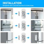 DAYTECH Freezer Door Alarm with Delay 1/2/3/4 Mins When Left Open Window Chime Close Doors Reminder Refrigerator Door Alarm Sensor 0 to 120 dB for Fridge Home Store White 1 Pack
