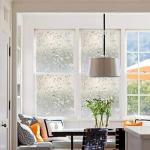 LEMON CLOUD Window Film Privacy, Frosted Opaque Glass Films, Non Adhesive Static Cling Heat Control, Tint Decorative Film, for Bathroom Living Room Rental House, Tulip (44.5 x 200 cm with Tool)