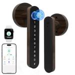 Eseesmart Smart Door Lock - Fingerprint Door Lock with Handle, 5-in-1 Smart Lock with Keypad Fingerprint Bluetooth APP Key, Digital Electronic Door Lock for Home Office Bedroom