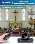 FoMaKo 4K NDI Camera 60FPS 20X Optical Zoom, AI Auto-Tracking NDI PTZ Camera, USB3.0 3G-SDI HDMI 4K PTZ Camera for Church Worship Education Conference Events, 4K HDR Camera (K820N NDI Camera Black)